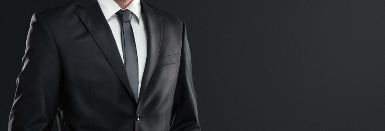 black suit for a wedding