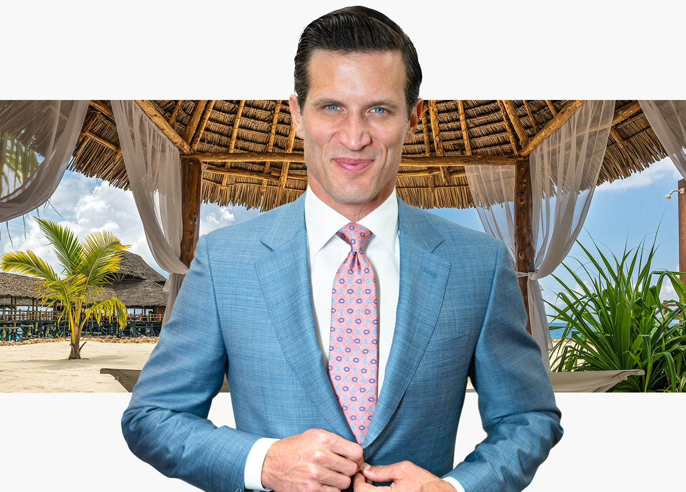 man in a Sal Lauretta custom suit smiling