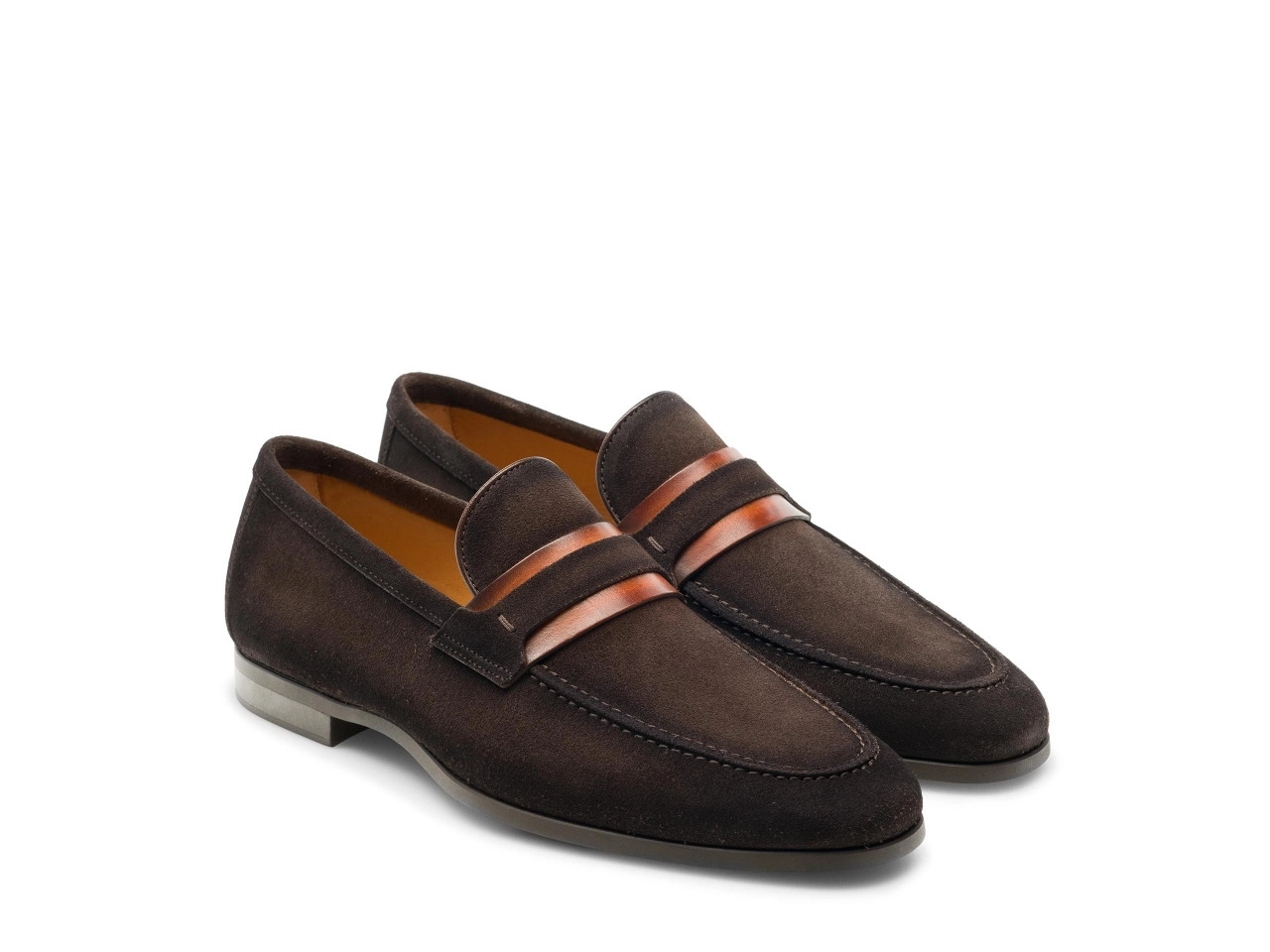 Magnanni suede loafers