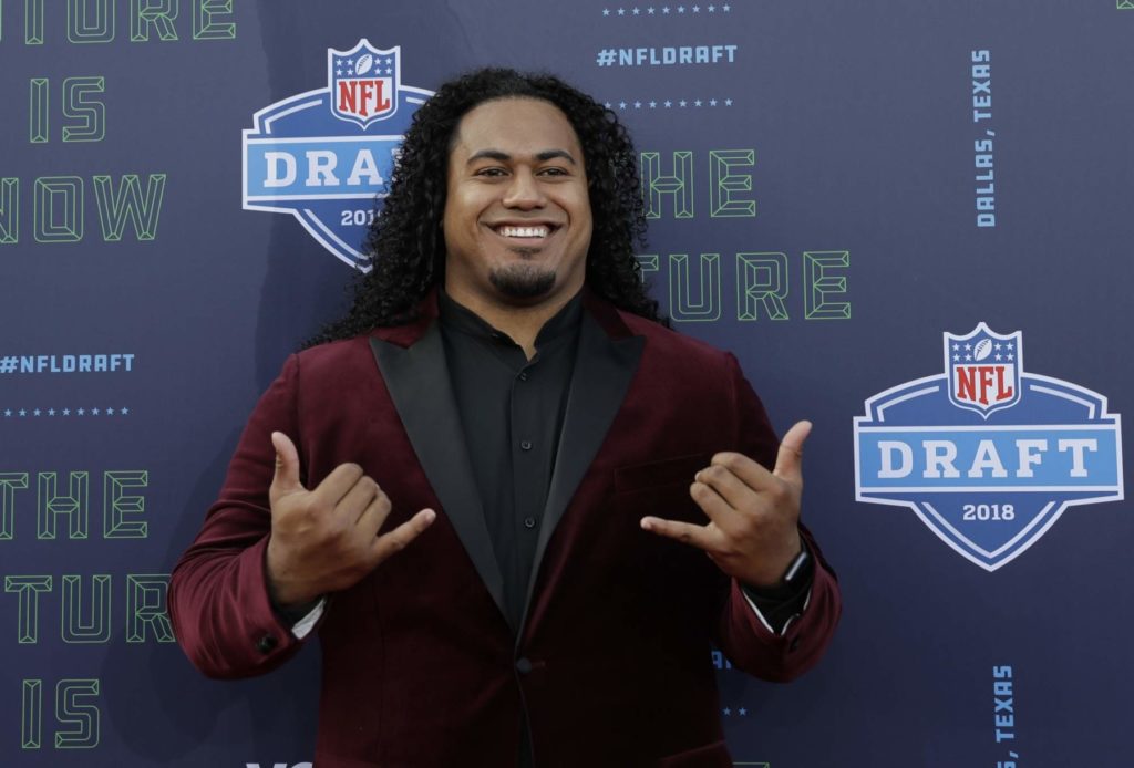 Vita Veabest suits at the nfl draft